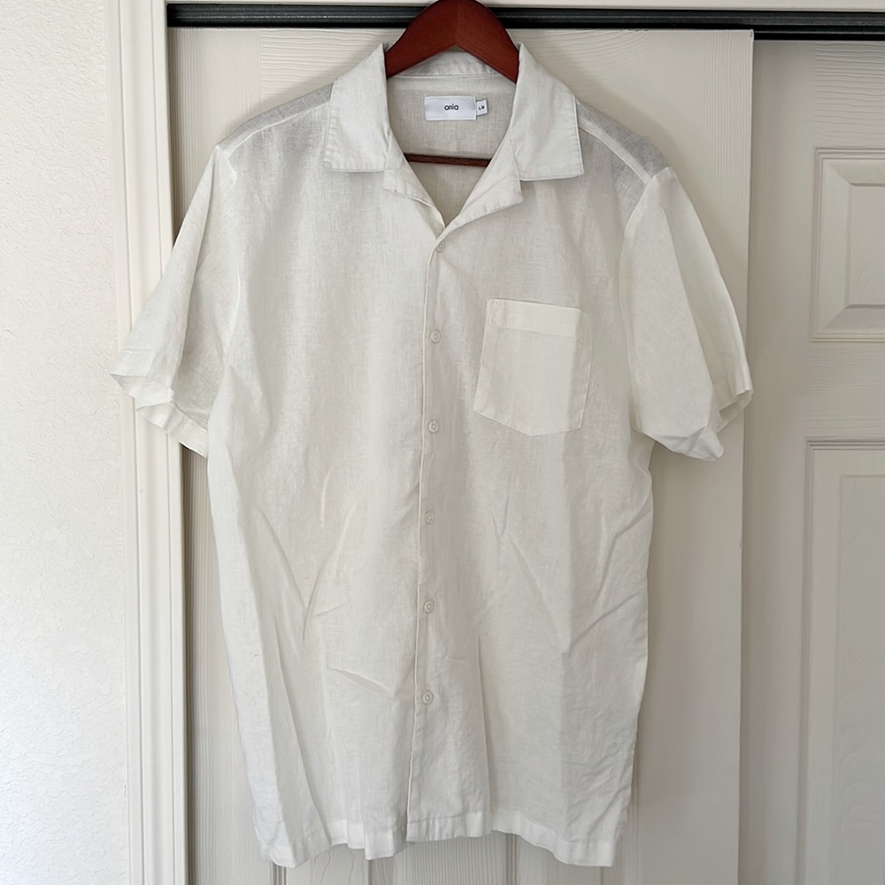 Onia men's large button up short sleeve shirt